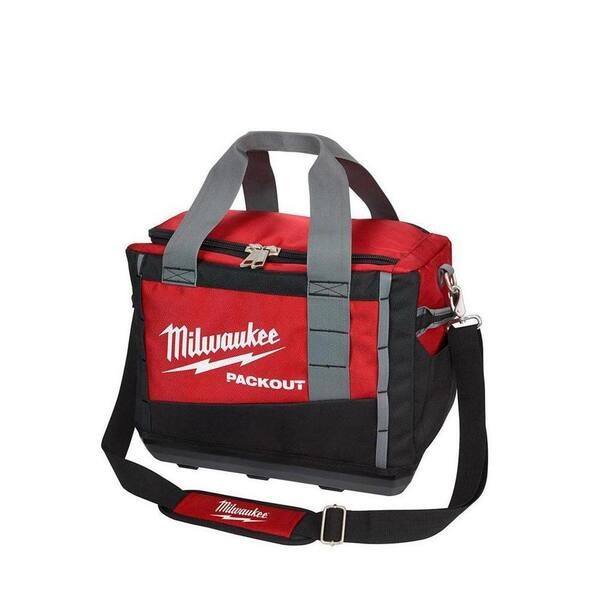 Milwaukee 15 in. PACKOUT Tool Bag/Tote with Impact Resistant Polymer Base, Red