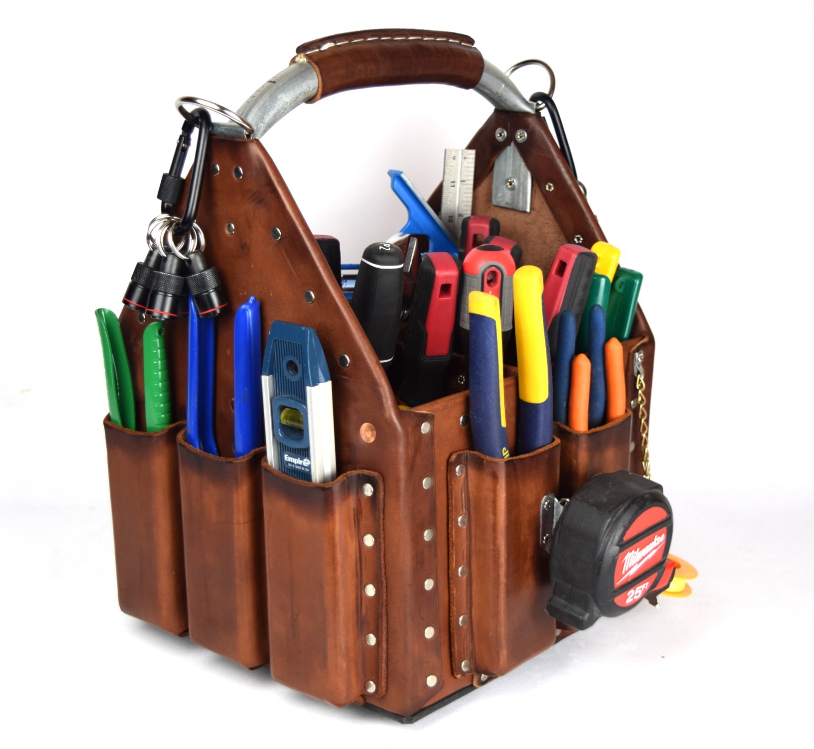 Electrician Leather Tool Bag Tuff-Tote Journeyman’s Stronghold tote 10X10 ANP