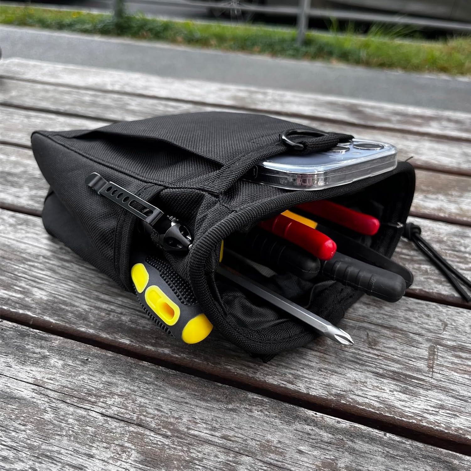 Small Tool Pouch Utility Belt Organizer for Pliers Screwdrivers Flashlight