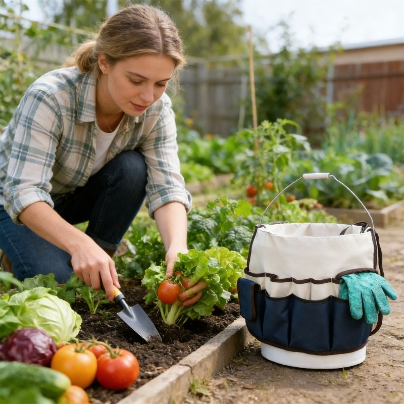 Waterproof Tear Resistant Gardening Tool Organizer With Reinforced Stitching