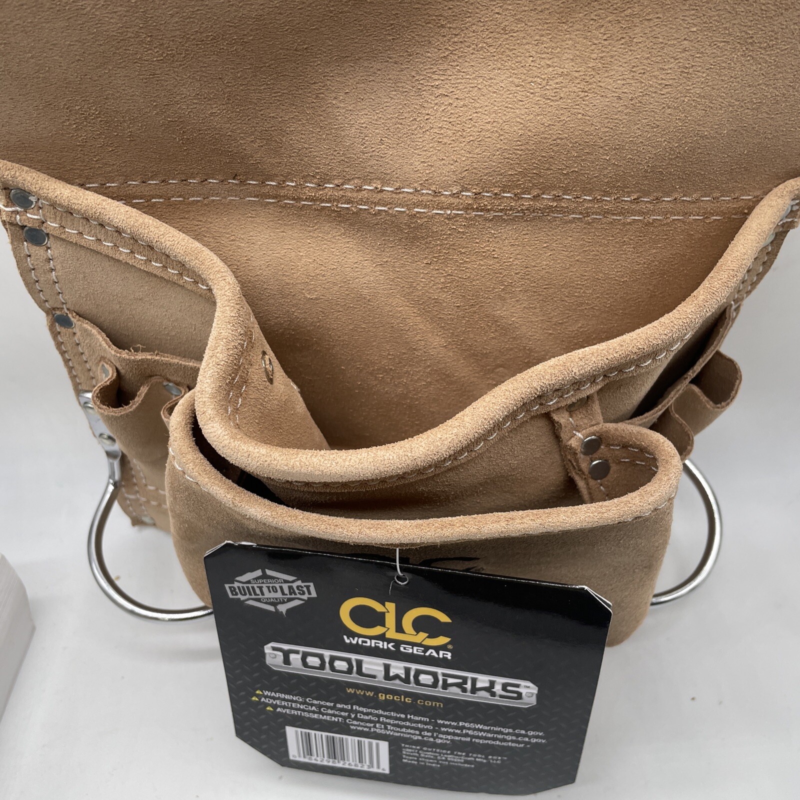 CLC Custom Leathercraft~**SUEDE CARPENTERS NAIL & TOOL BAG**~8 Pockets-1823X