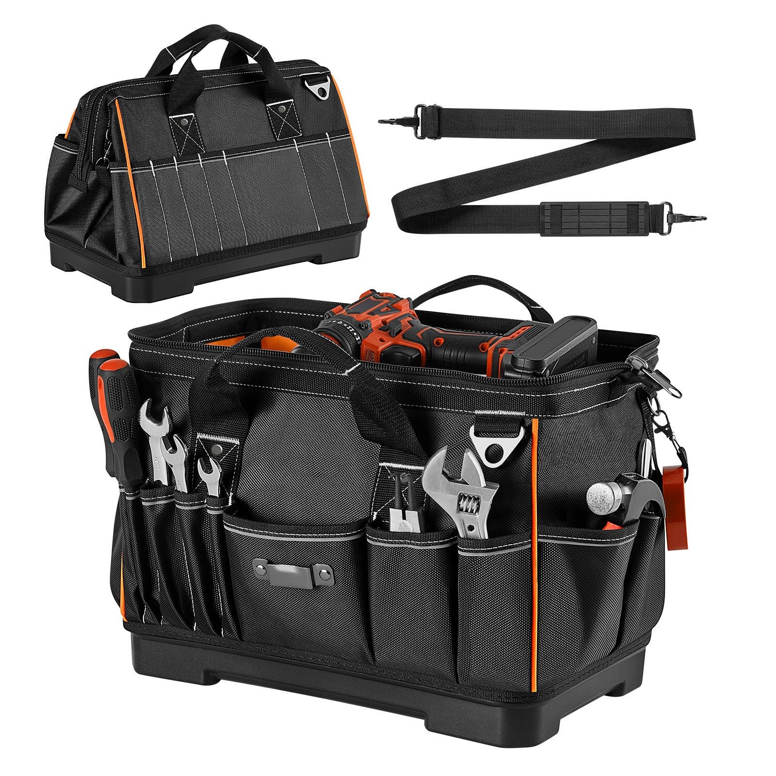 16.1in Tool Bag 33 Pockets 1680D Polyester Heavy Duty