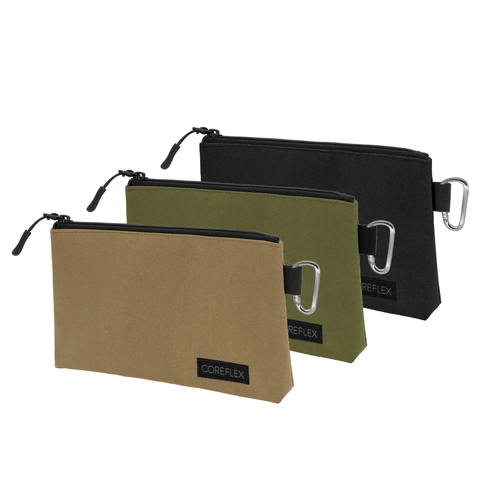 Tool Pouch Zipper Bag Heavy Duty 600D Canvas 7″ x 12″ 3 Pack – Multipurpose