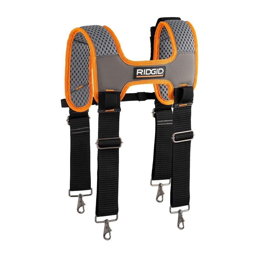 RIDGID 29 in. 23 Pocket Professional Grade 2-Bag Tool Belt w/ Suspenders