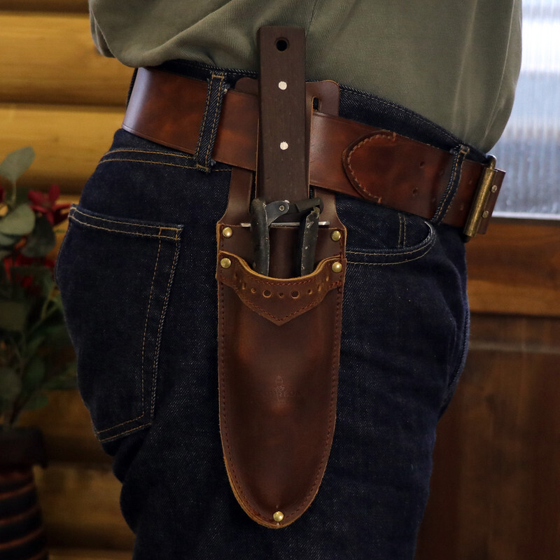 TOURBON Leather Garden Trowel Pruner Belt Holster Women/Men Utility Tools Sheath
