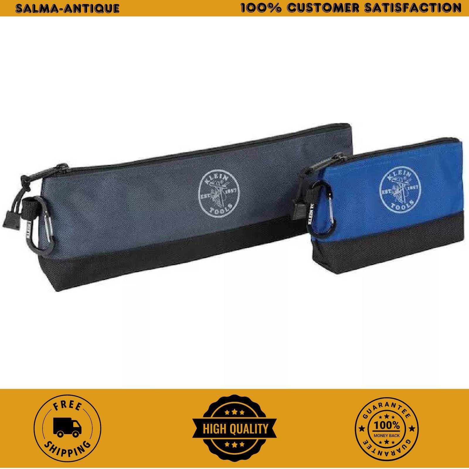7 In. And 14 In. Multi-Size Zipper Tool Bags Stand-Up Storage 2-Pack Klein Tools