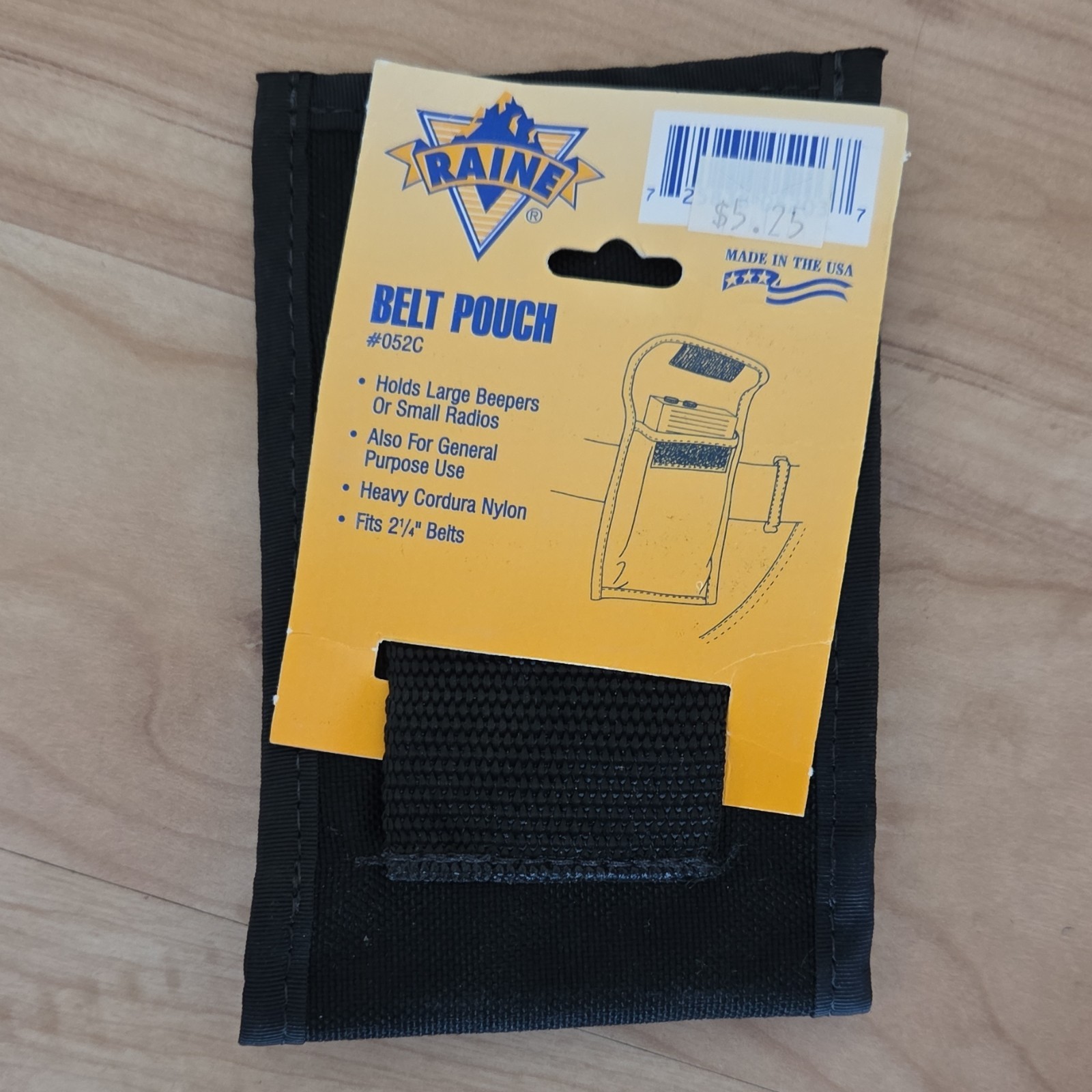 Raine 052C Belt Pouch Cordura Nylon Fits 2 1/4″ Belts Heavy Black