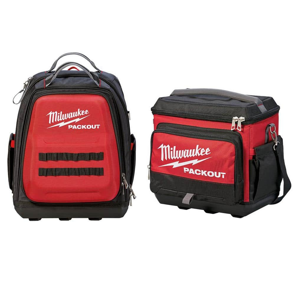 Hard Shell Backpack 15″ + Cooler Bag Jobsite Ice Chest Box Contractor Heavy Duty