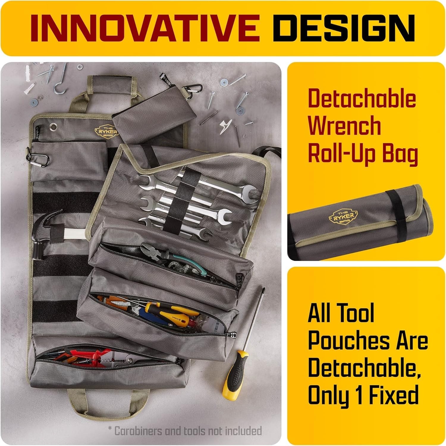Foldable Tool Bag with Wrench Holder – Rugged Canvas Design