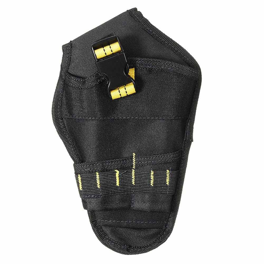 Drill Holster Tool Belt Heavy Duty Pouch Bit Holder Hanging Waist Bag Black