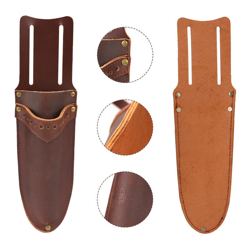 TOURBON Leather Garden Trowel Pruner Belt Holster Women/Men Utility Tools Sheath