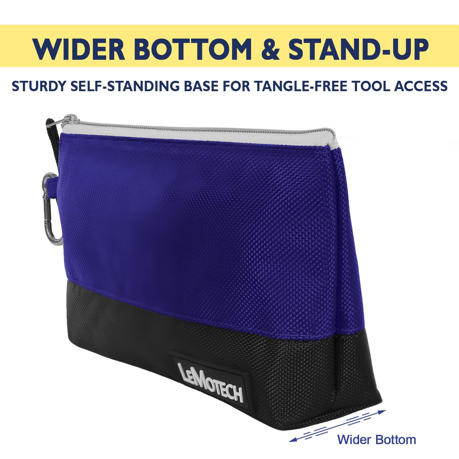 Tool Pouches with Zipper, Stand-Up Small Tool Bag, Water Resistant Utility To…