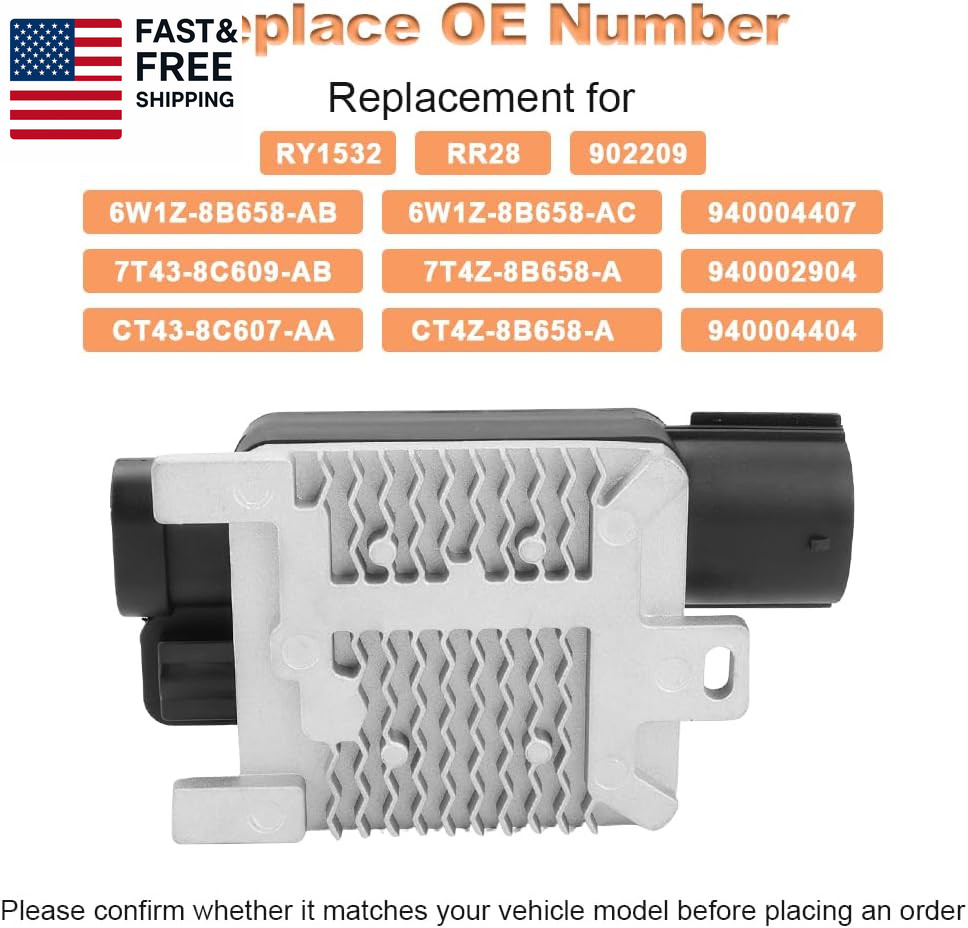 Engine Cooling Fan Control Module Compatible with 2007-2015 Ford Flex Edge Linco