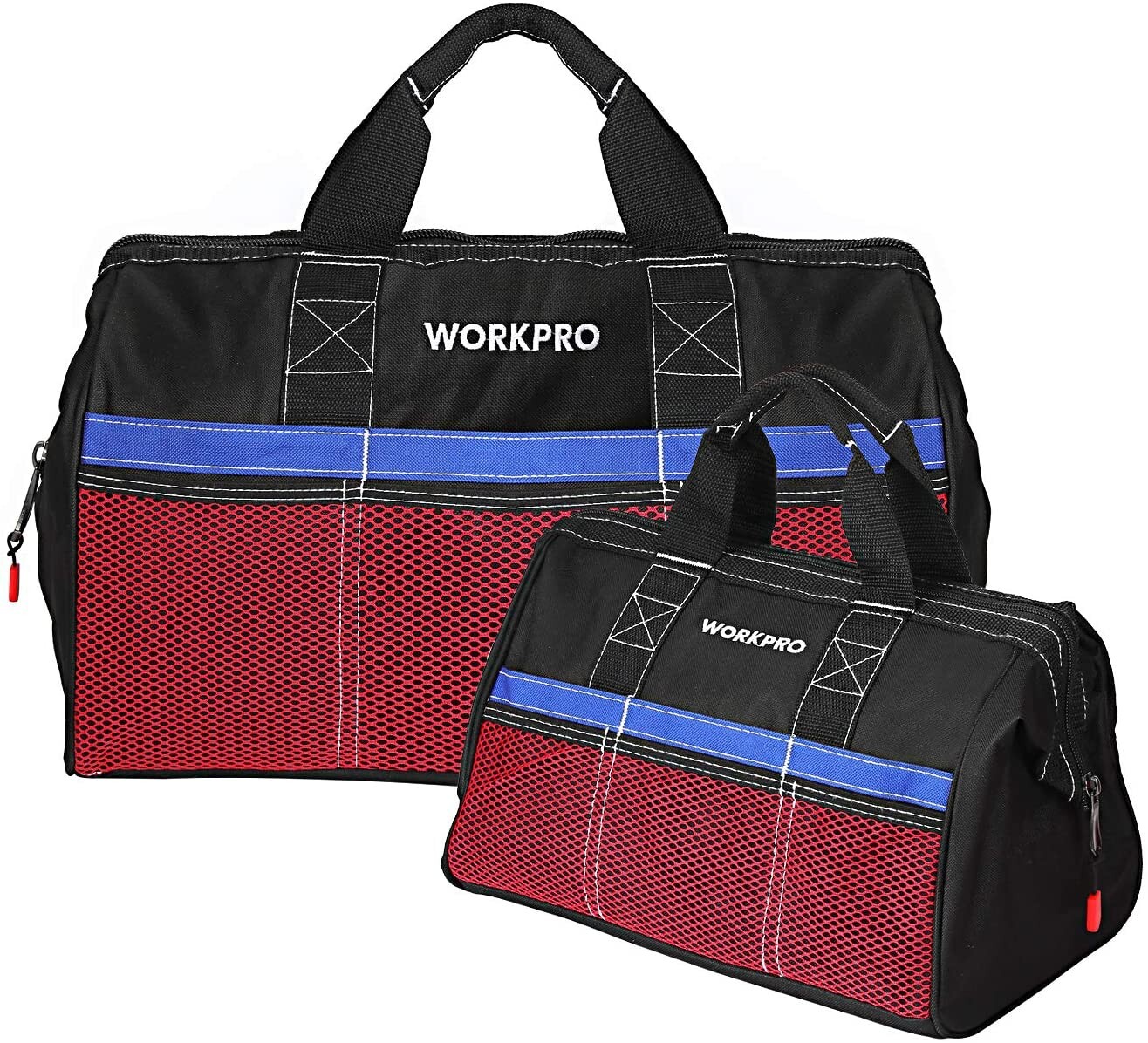 2Pack 13-inch 18-inch Heavy Duty Tool Bag Tool Storage Bag Oxford Wide Mouth Bag