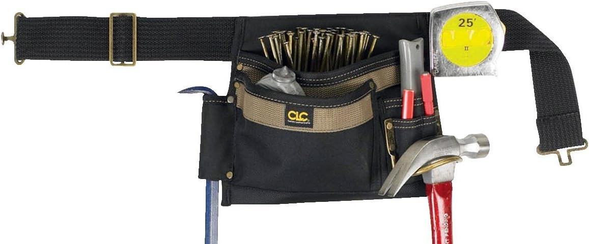NEW CLC CUSTOM LEATHERCRAFT 1245 6 POCKET POLY TOOL BELT APRON POUCH 3346087