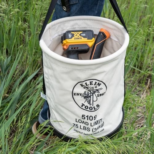 5109 Canvas Bucket, Wide-opening Straight-wall Tool Bucket Is Made O