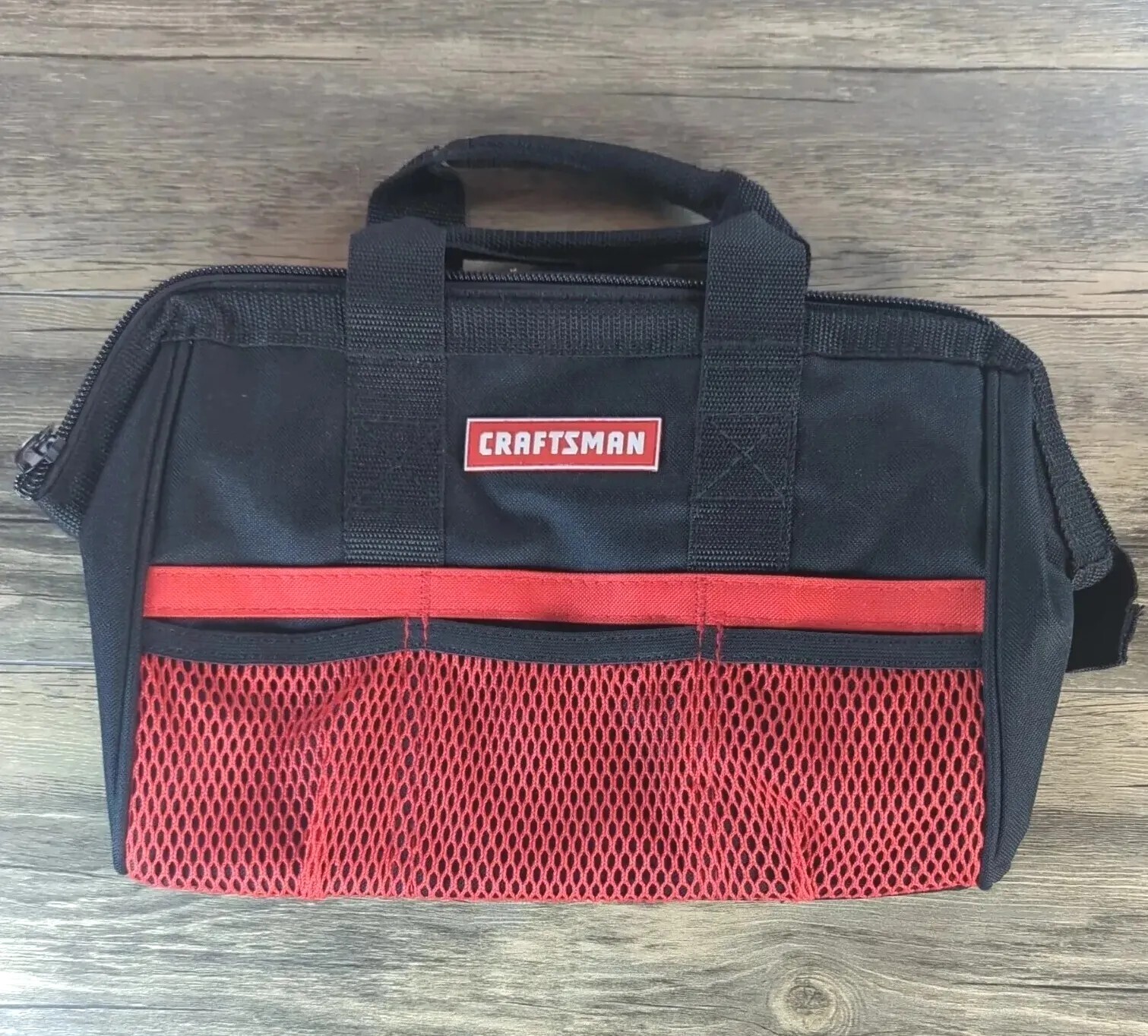 Craftsman Tool Bag CMST513100 13 in Wide Opening 6 pocket Black & Red Multi Use