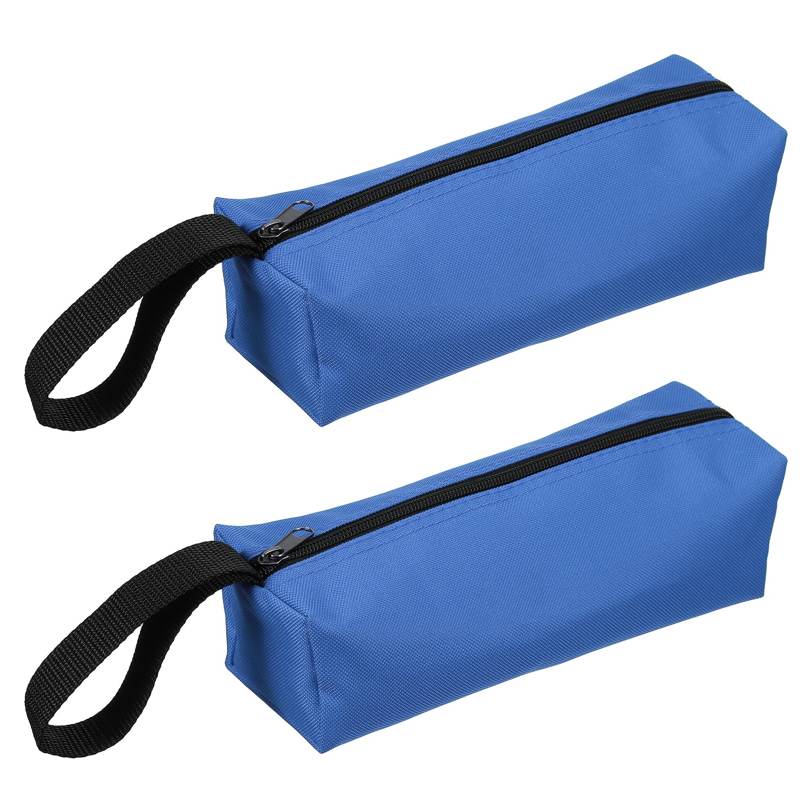 2 Pcs 9.8×3.3×2.8″ Multi Purpose Zipper Canvas Tool Pouch, Dark Blue