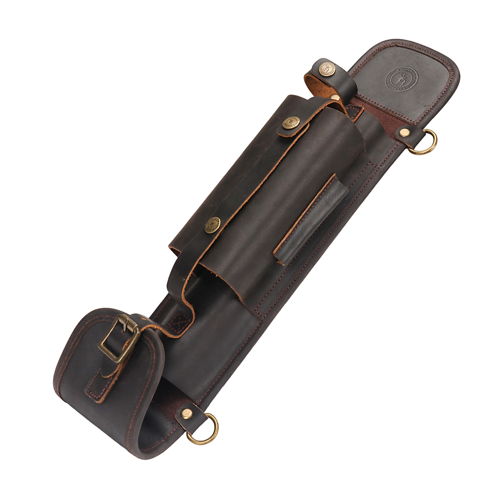 Tourbon Leather Logger Tool Bag Axe Felling Wedges Carry Pouch Flat File Holder