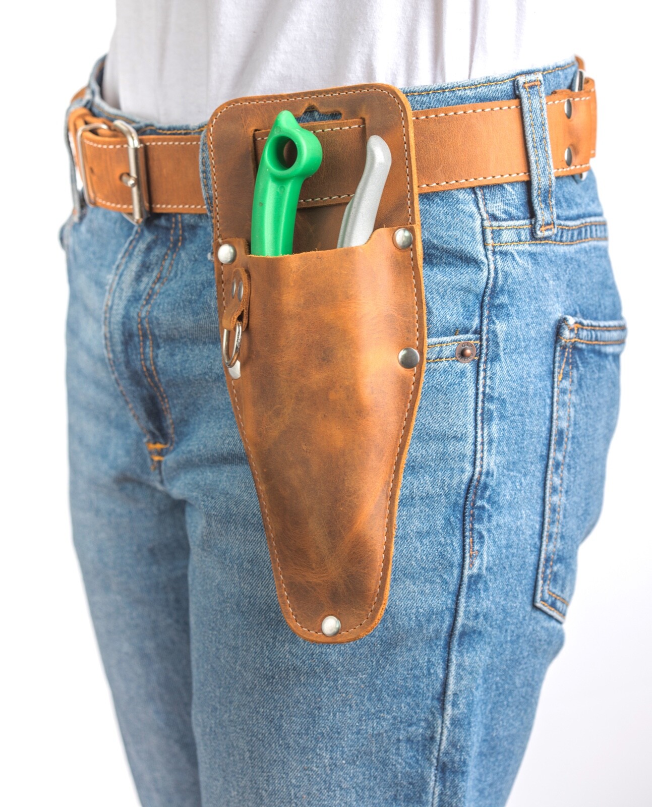 Leather Pruner Sheath, Tool Pouch for Pruning Shears, Full Grain Leather. LERO