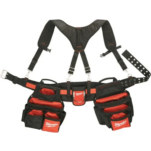 Milwaukee 48-22-8120 Contractor Padded Work Belt with Suspension Rig Set