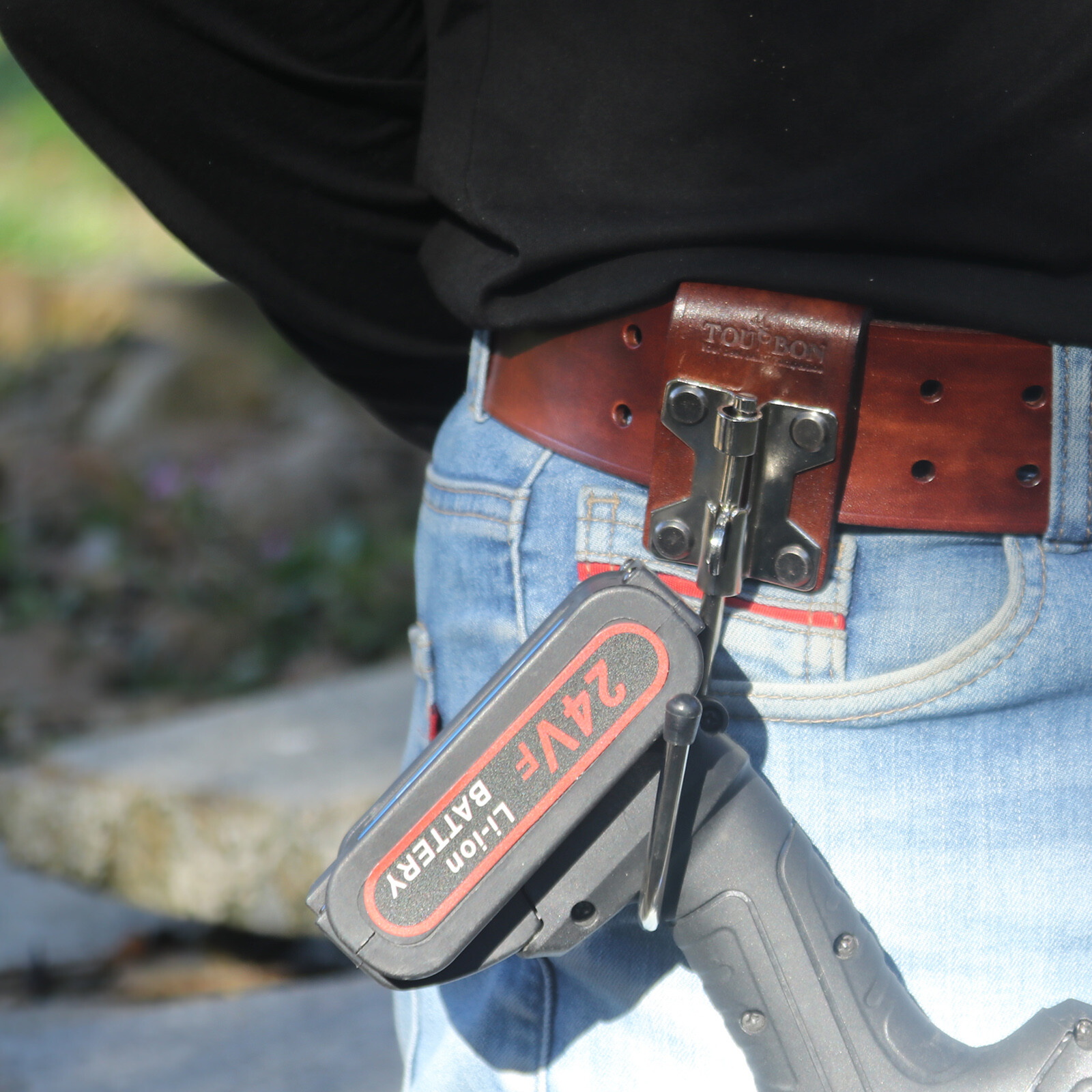 TOURBON Leather Concreters Builder Trowel Carry Tools Hook Drill Belt on Holster