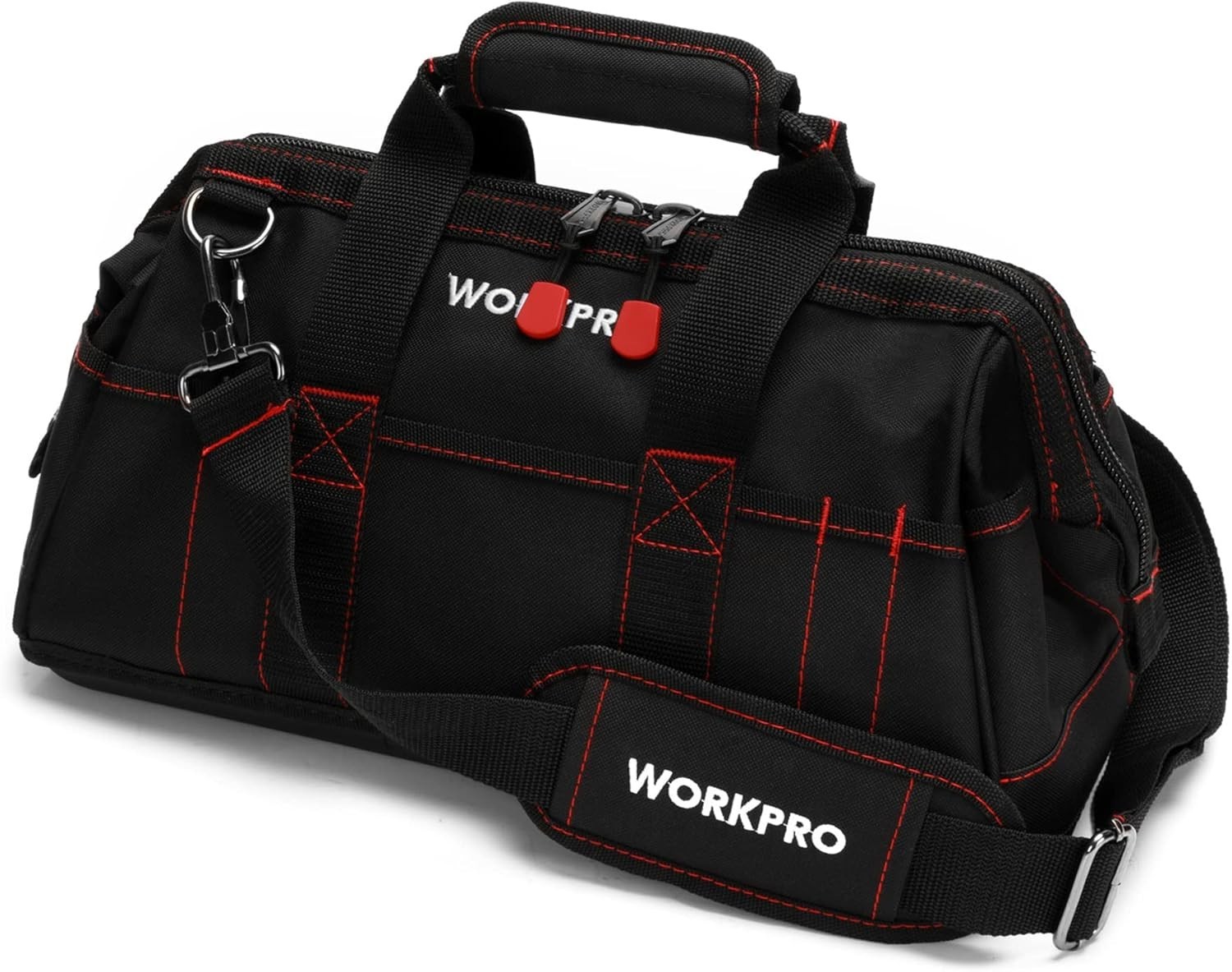 16-Inch Waterproof Tool Storage Bag with Wide Mouth Design for Organizing Tools