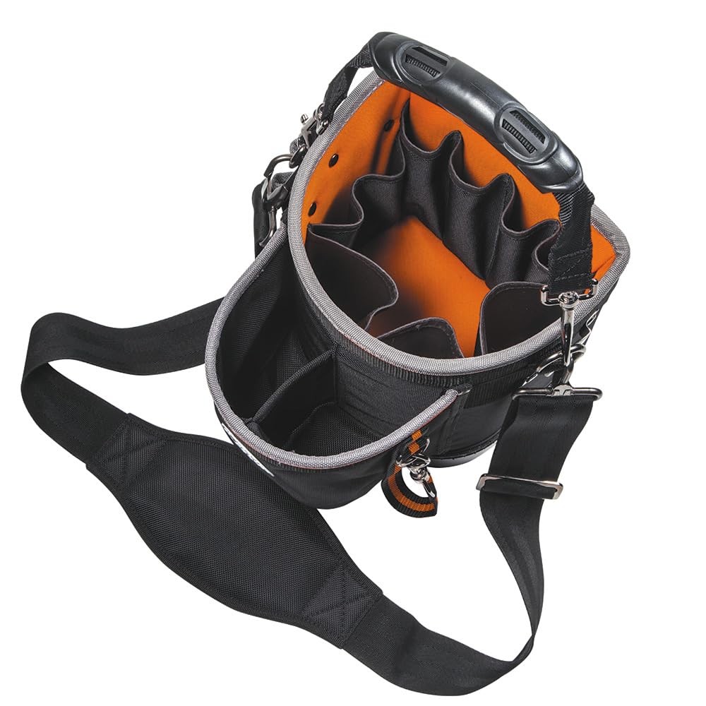 55419SP14 Tool Bag with Shoulder Strap Has 14 Pockets for Tool Storage, Can F…