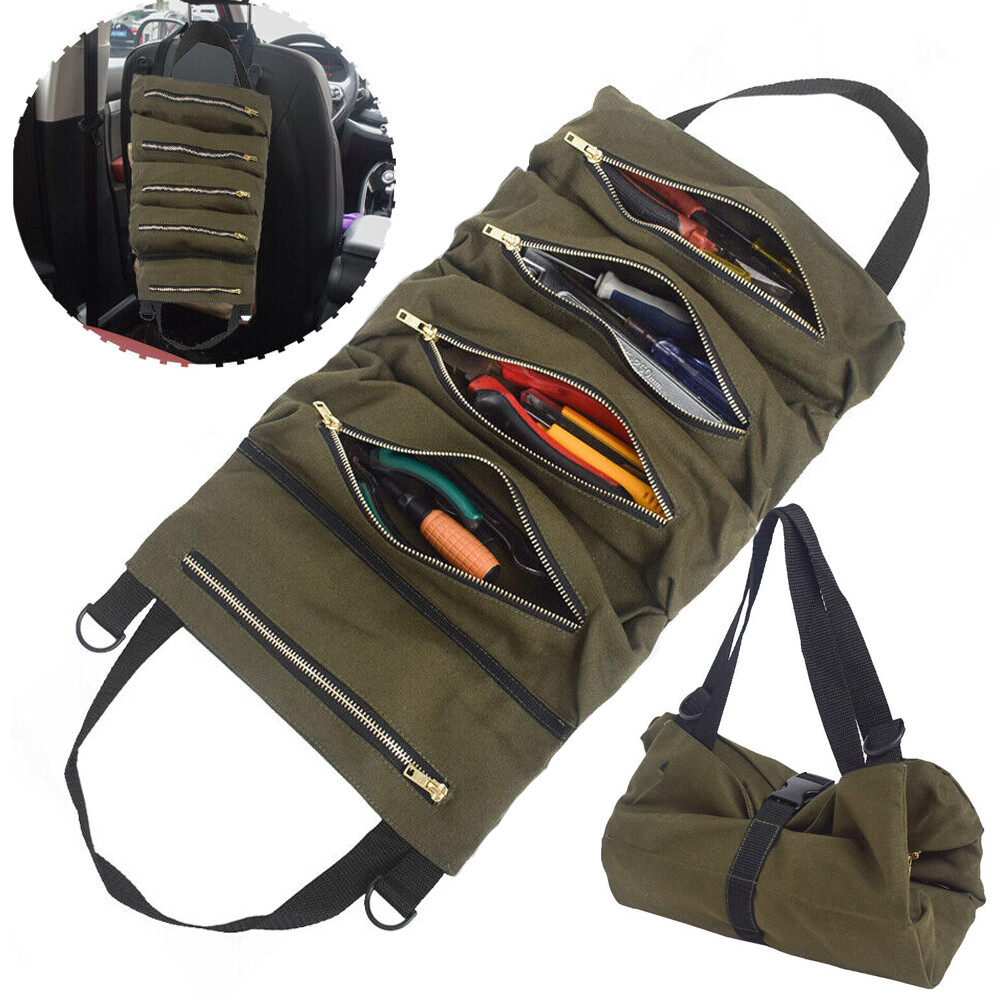 Roll Tool Roll Multi-Purpose Tool Roll Up Bag Wrench Roll Pouch Hanging Carrier