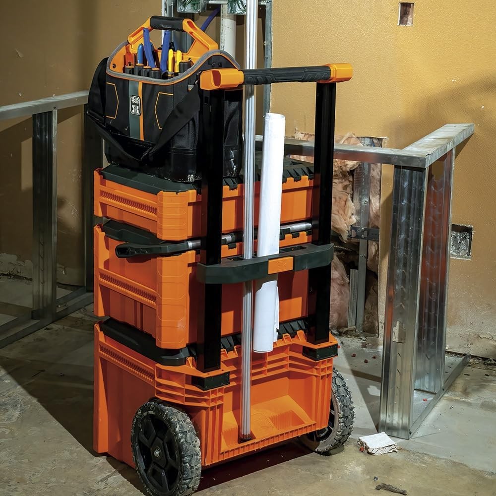 Klein Tools 62202MB MODbox Tool Tote, Part of the Mobile Black/Orange