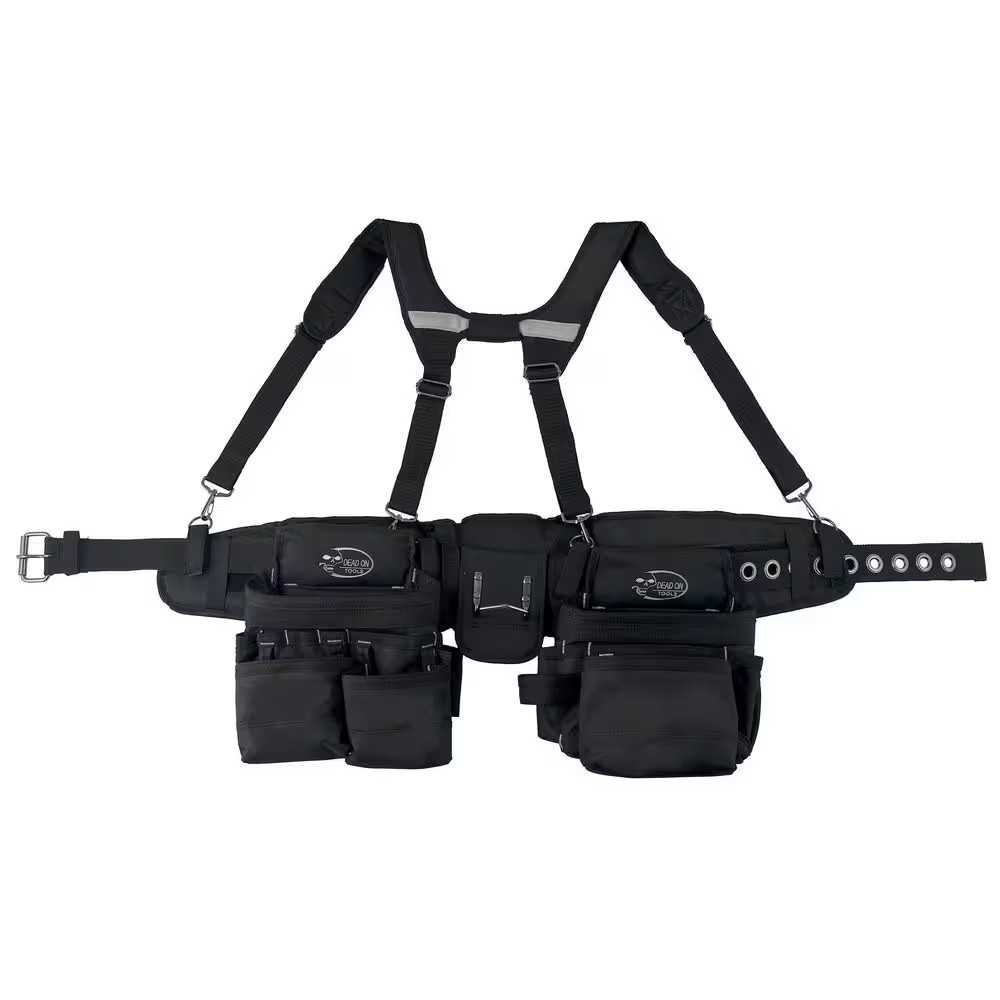 Journeyman’S Framers Work Tool Belt Tool Storage Suspension Rig with Suspenders