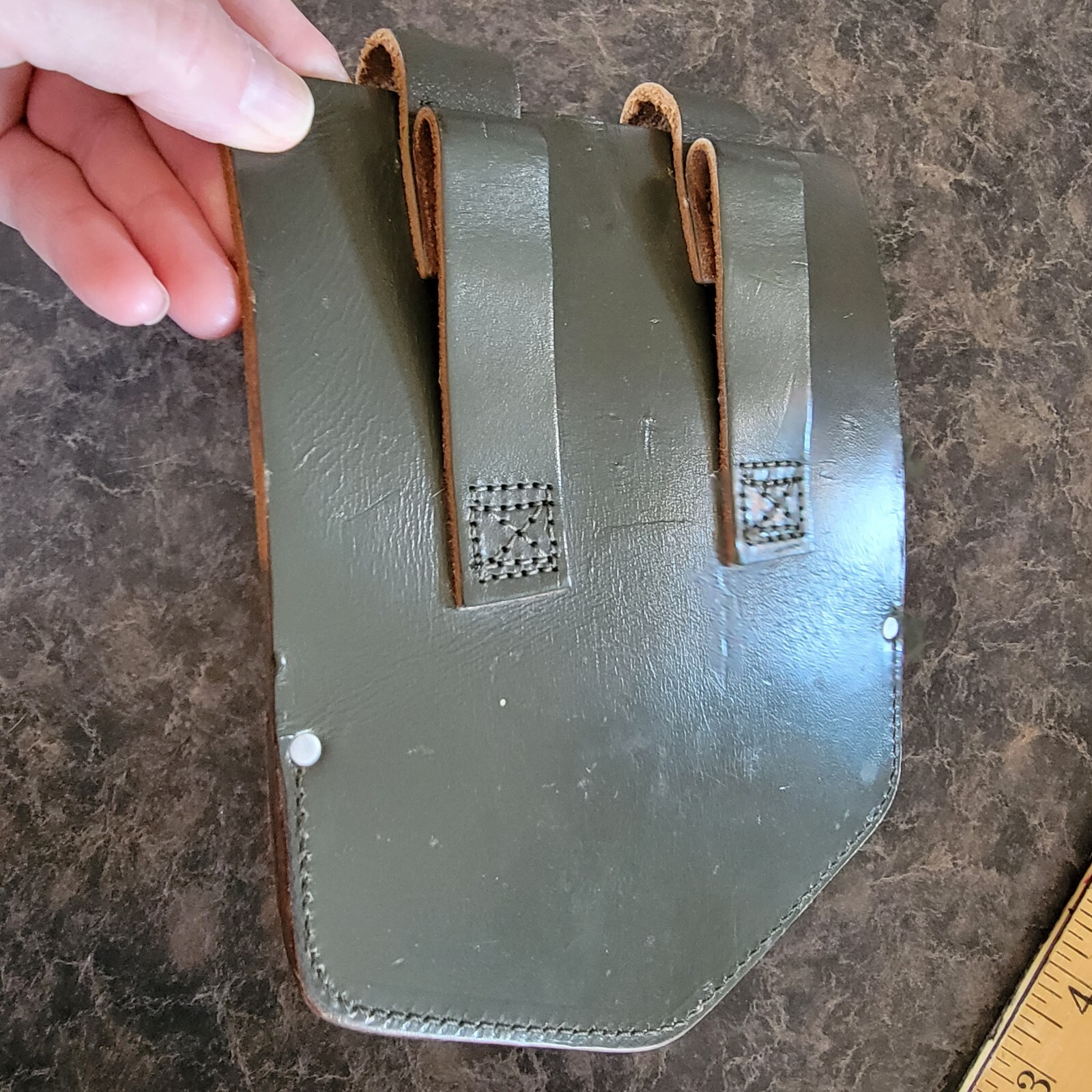 Heavy Duty Leather Tool Belt Accessories Loop Attachment Hunting military green