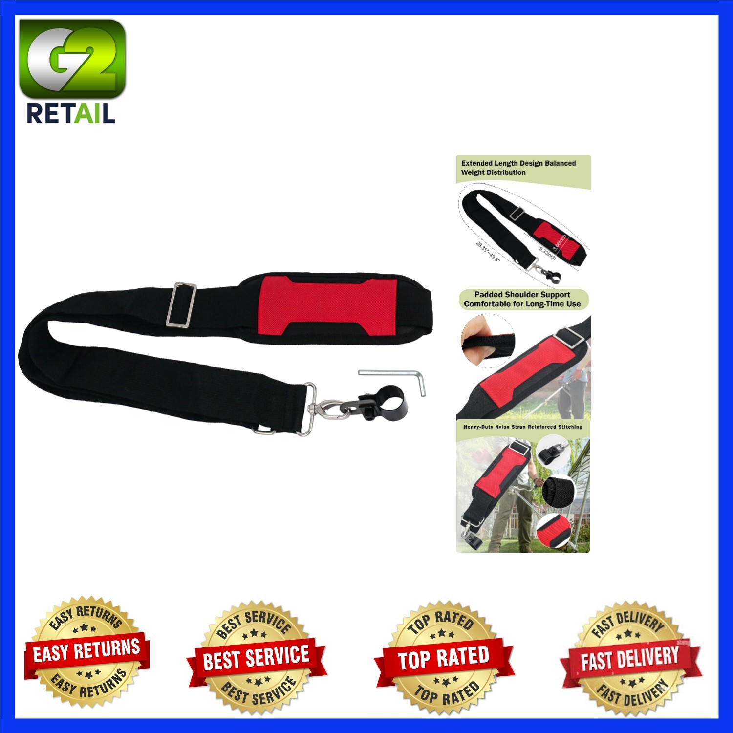 Ergonomic Shoulder Strap for EGO Power+ & M-ilwaukee Tools – Anti-Fatigue Design