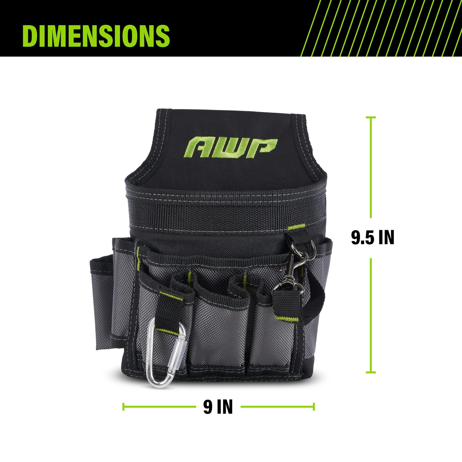 Ballistic Nylon Mini Tool Pouch MultiPocket Organizer for Electricians, Profe…