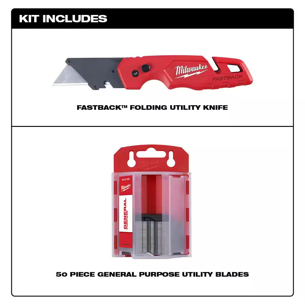 15 In. PACKOUT Tool Backpack with FASTBACK Folding Utility Knife and 50-Pack Gen