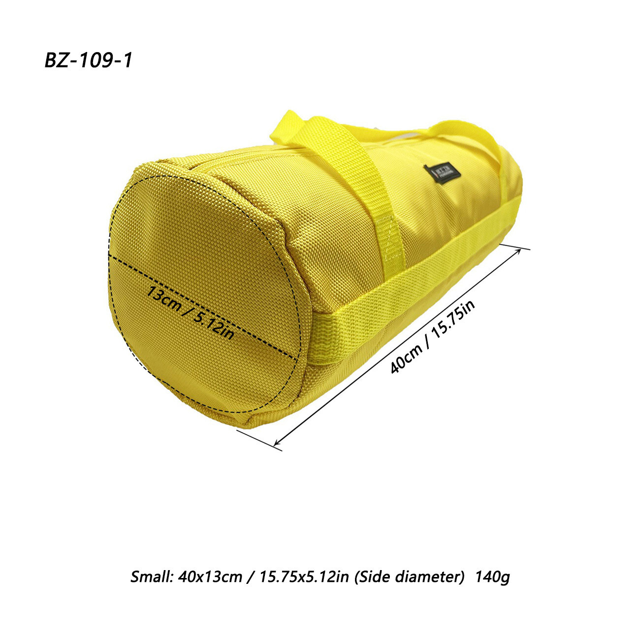 16inch Yellow Tool Bag with Zippers Multi Purpose Quick Manual tool 15.75×5.12in