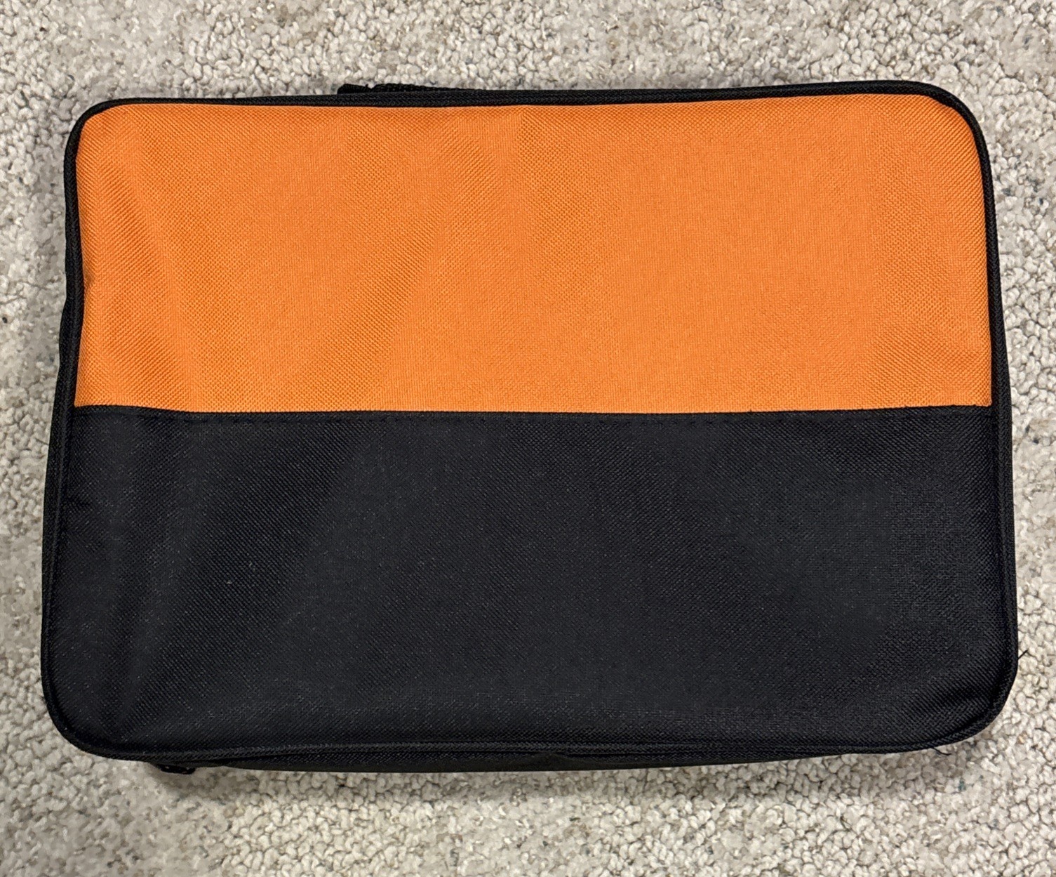 RIDGID Tool Bag Orange Black Fabric with Handle Zipper Closure, Never Used
