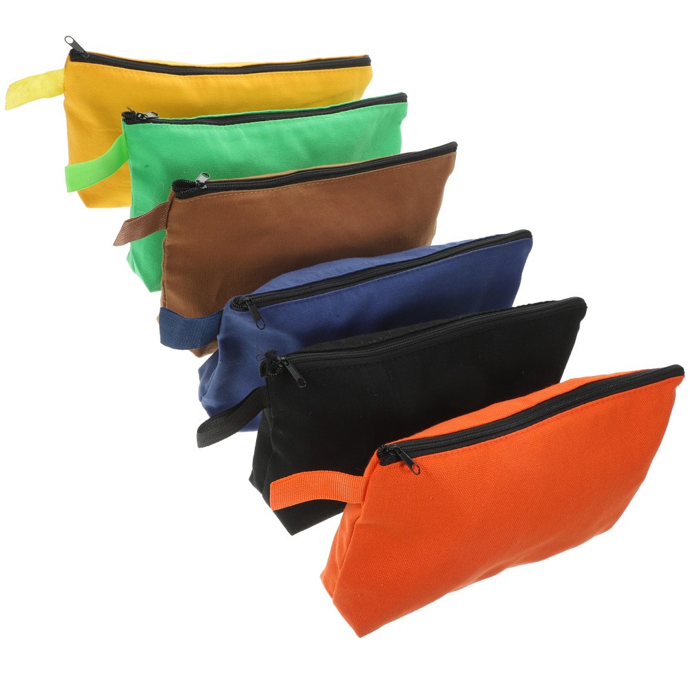 6Pcs Tool Storage Bag Zipper Closure Pouch for Various Tools
