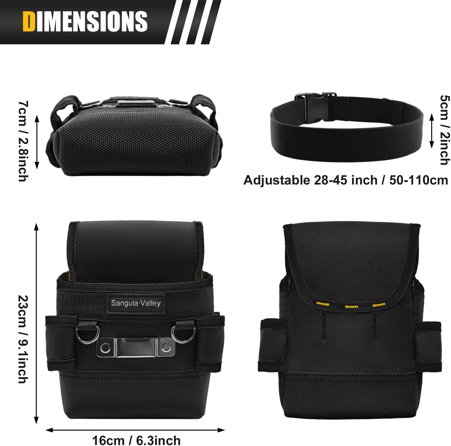 Tool Pouch,Professional Electrician Pouch, Multi-Pocket Belt Organizer,Suitable