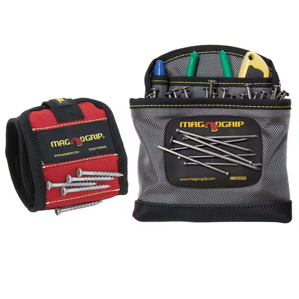 Magnetic Wristband and Magnetic Clip-On Pouch Set (2-Pack)