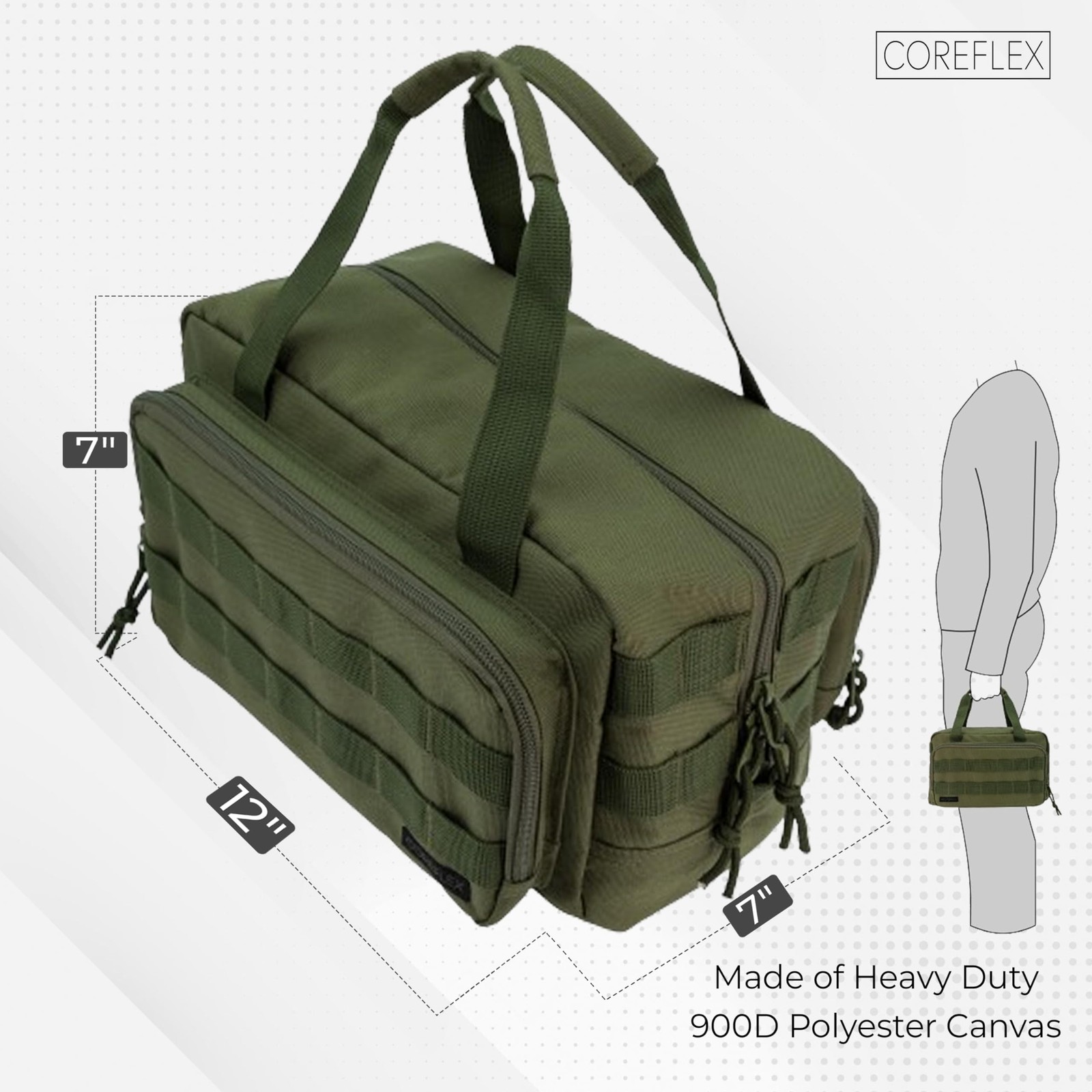 12-Inch Heavy Duty Tool Bag,Tactical,Gear,Range, EDC, Tool Bag for cars, Mult…