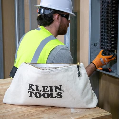 KLEIN TOOLS 62042 16-Inch Zipper Bag, Extra Long, No. 10 16-Inch, Natural
