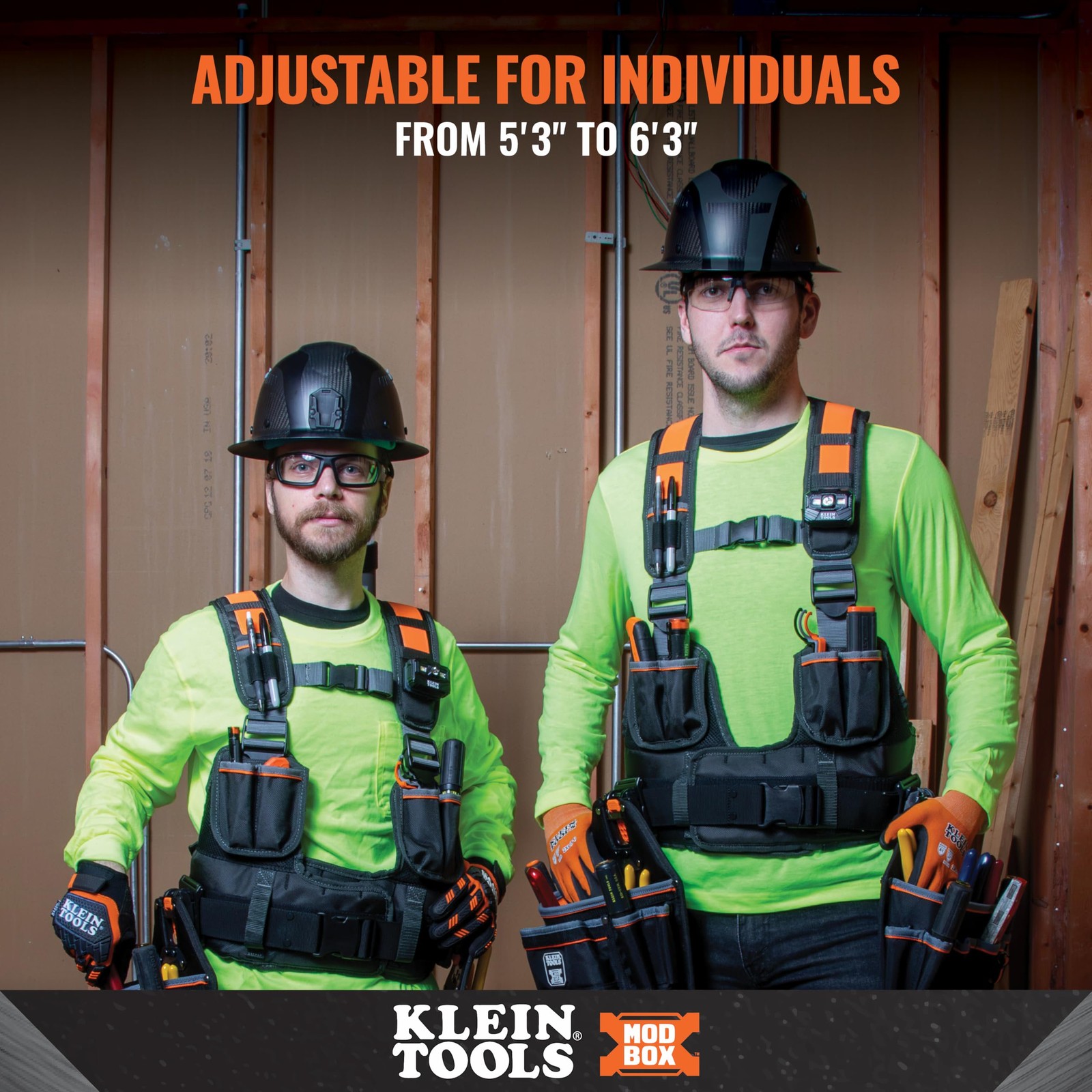 Klein Tools 55829MB Tool Vest with Tool Pouches, Fully Adjustable, Padded…