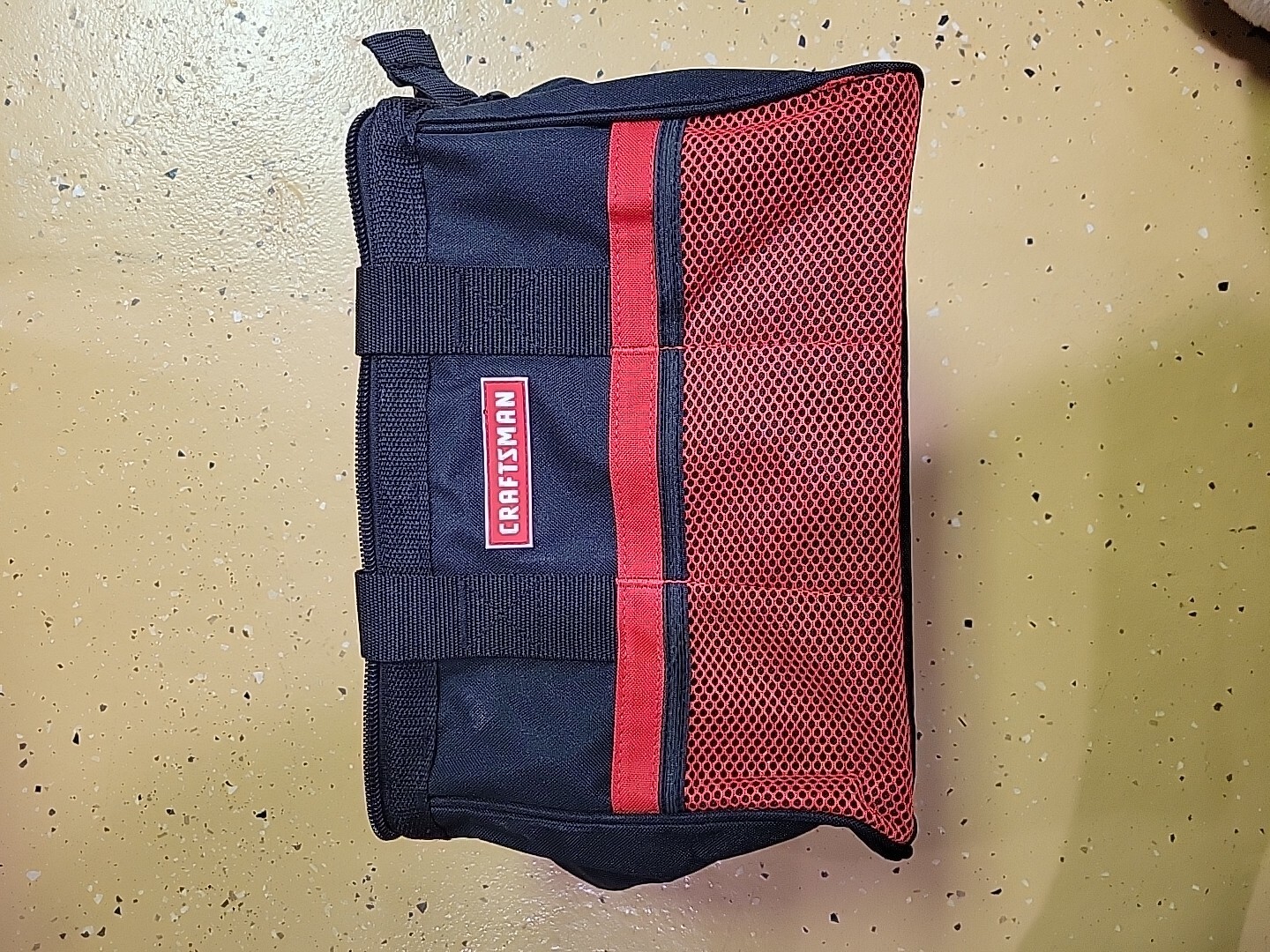 Craftsman 13 in W X 9.75 in H Wide Mouth Tool Bag 6 Pocket Black/Red 513100 NWT