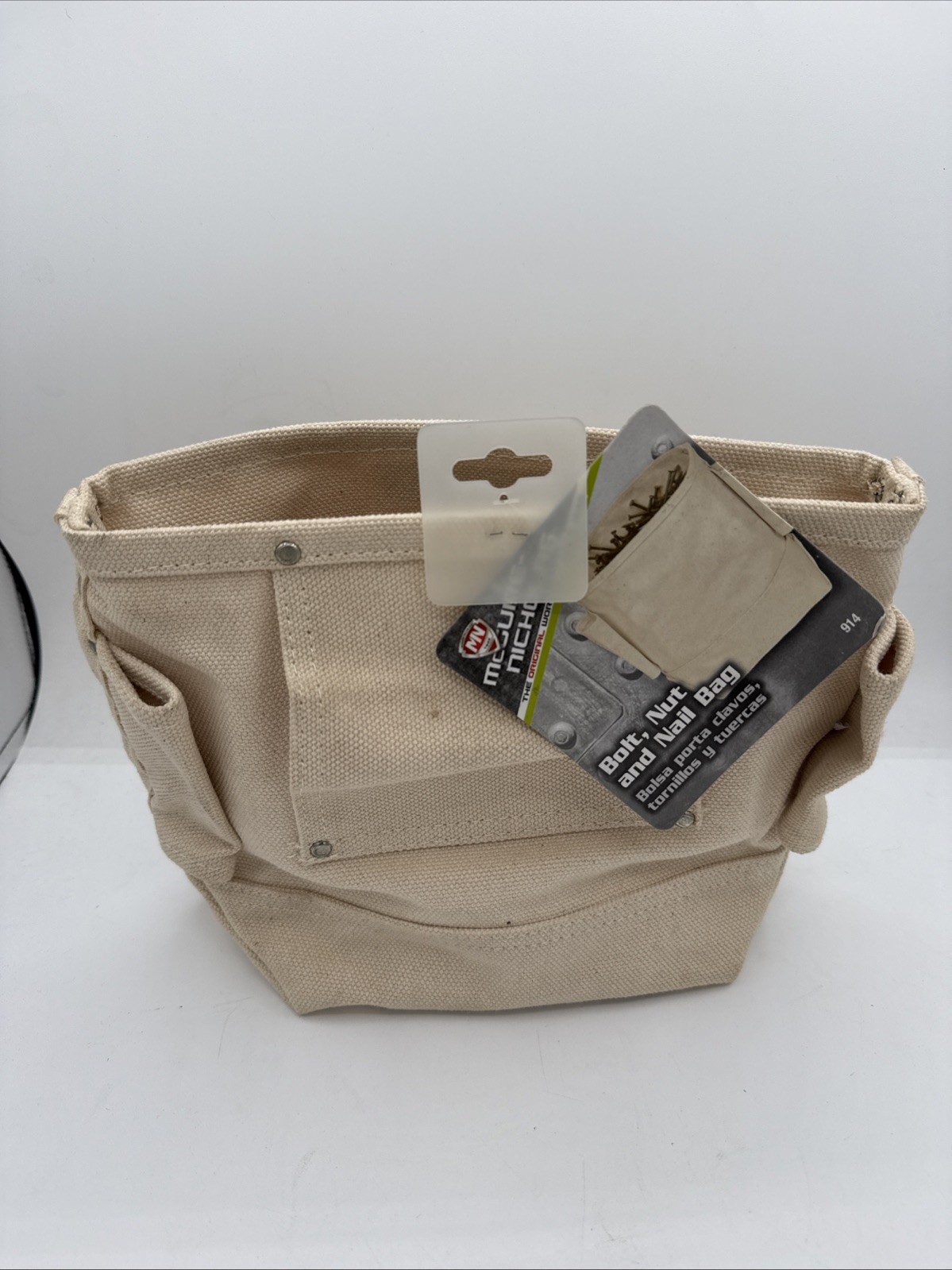 McGuire-Nicholas #914 Tool Bolt Nut & Nail Bag Canvas Pouch Made in India NOS