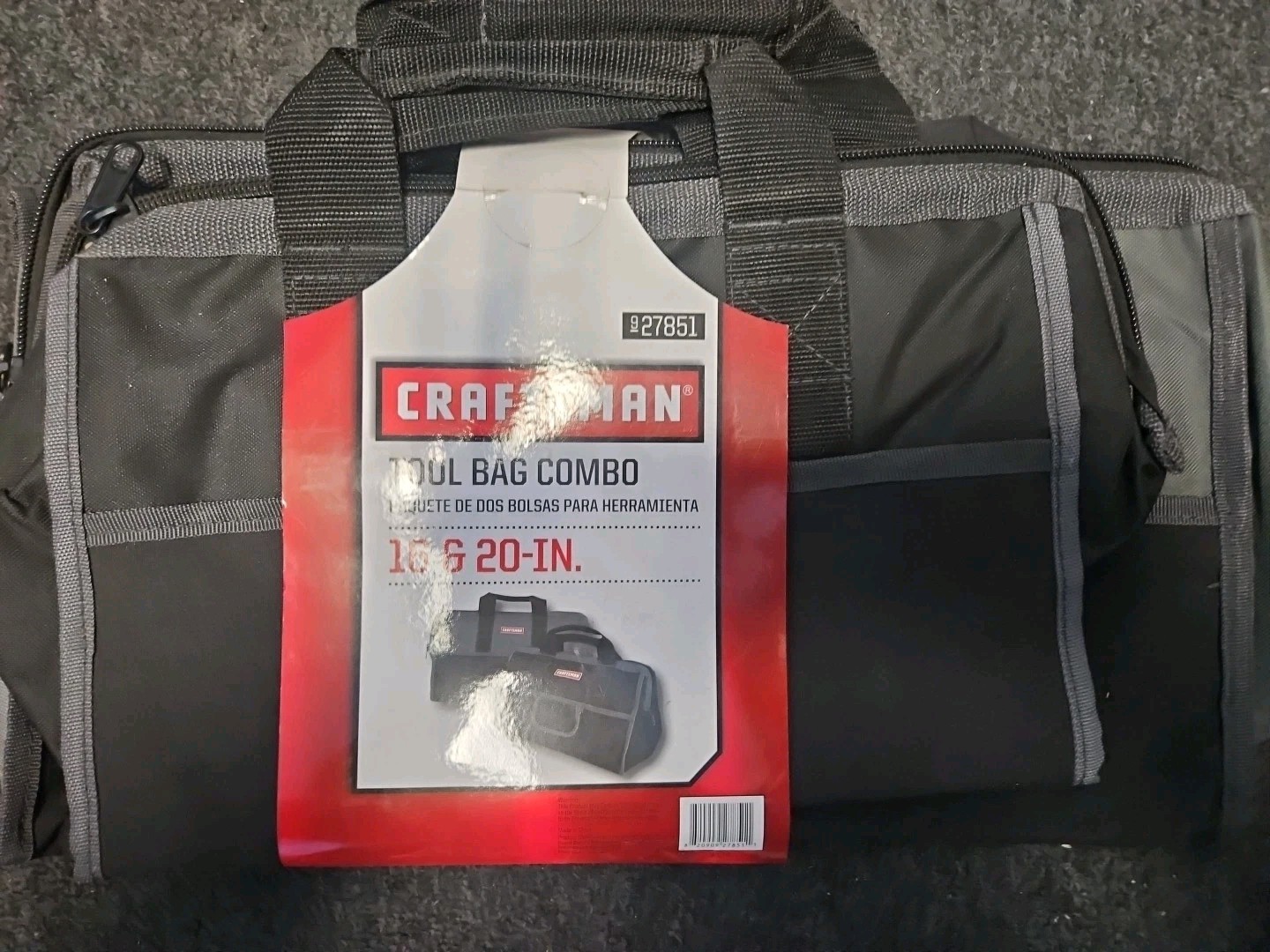 Craftsman 2 Pc Tool Bag Combo 16″ 20″ Heavy Duty Soft Sided Storage Bags New
