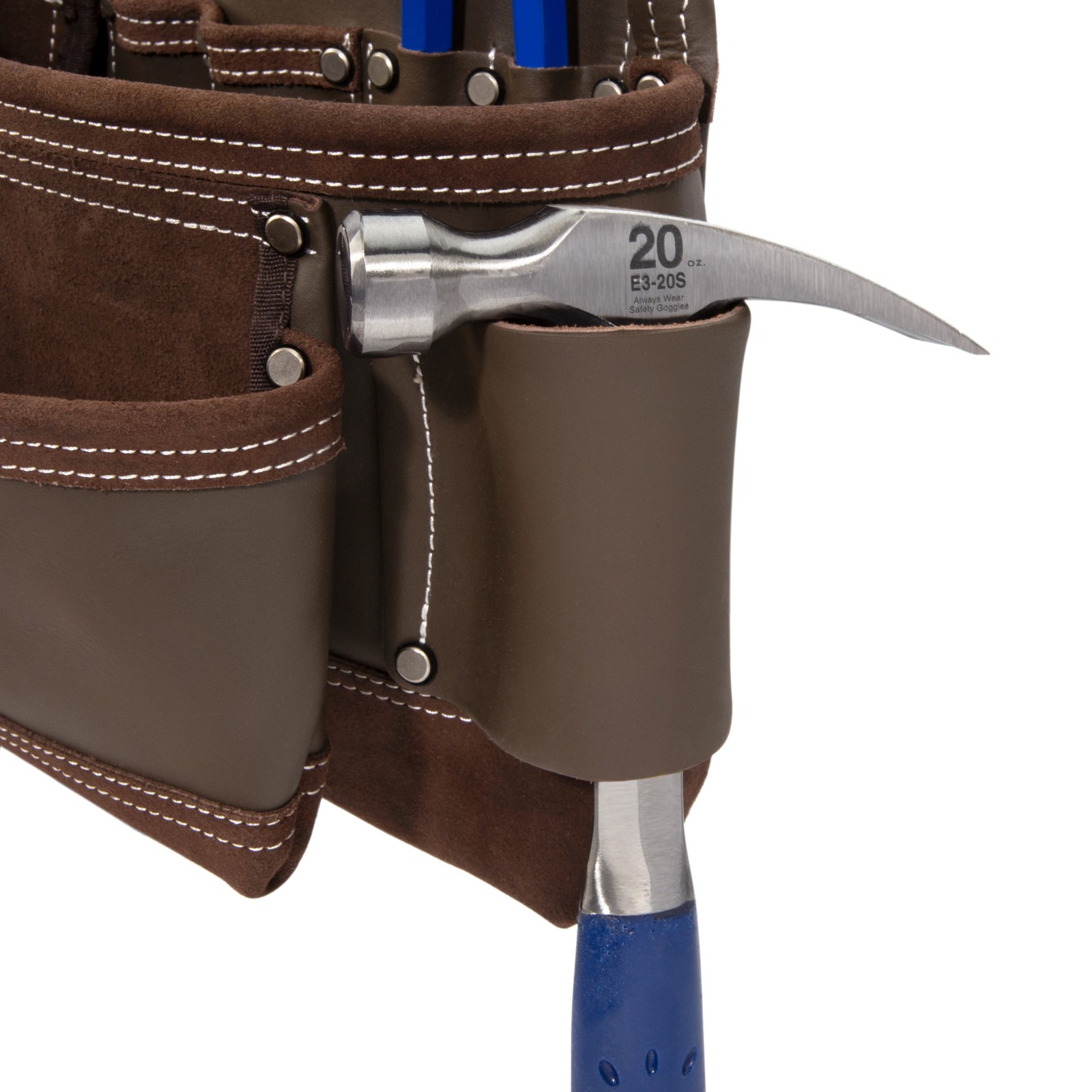 Estwing 14 Pocket Leather Framer’s Tool Belt Pouch Apron Set 94746