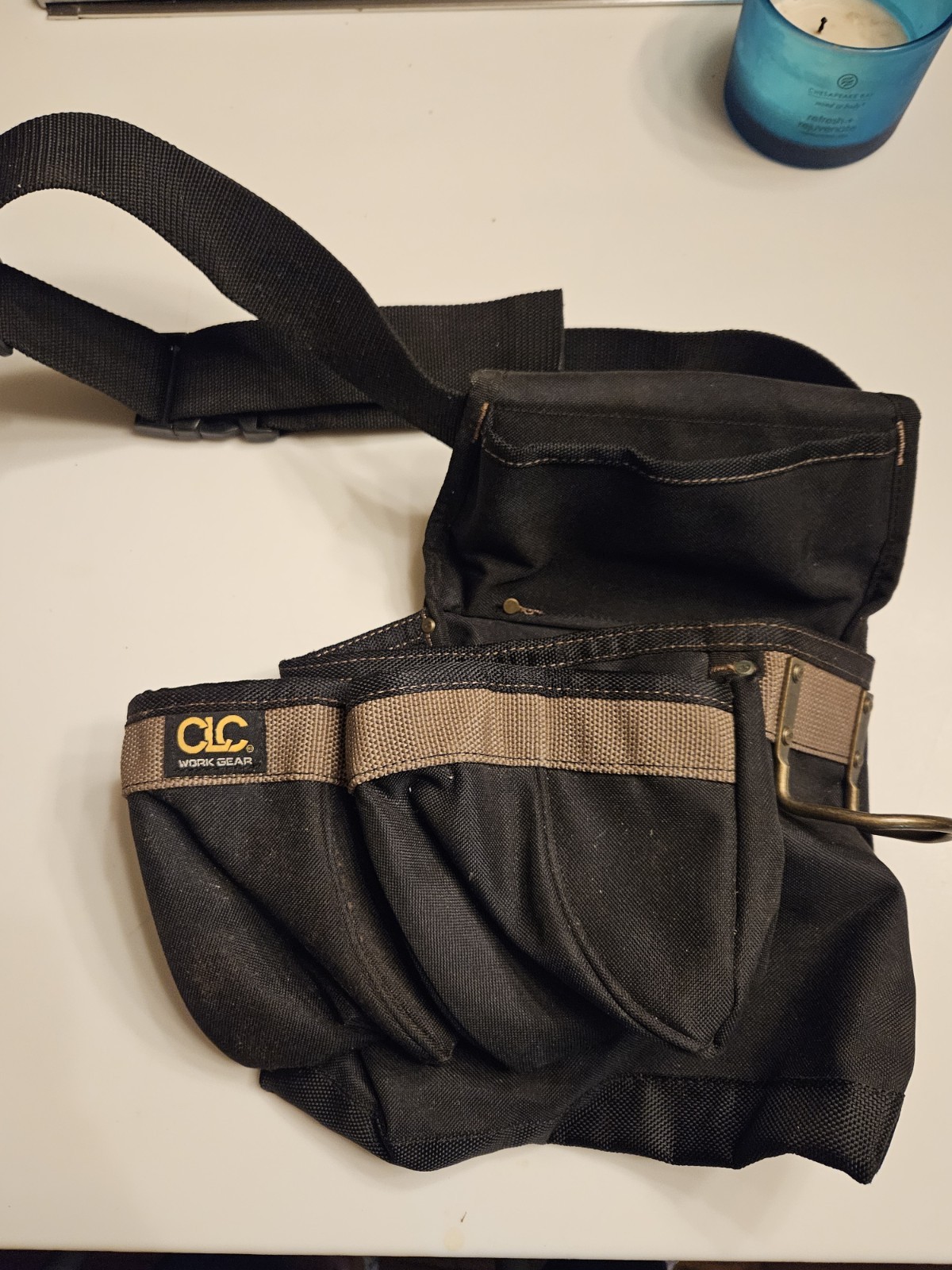 CLC Cordura Work Gear 6427 Tool Belt 29″ to 46″ Waist Tool Belt Black Brown