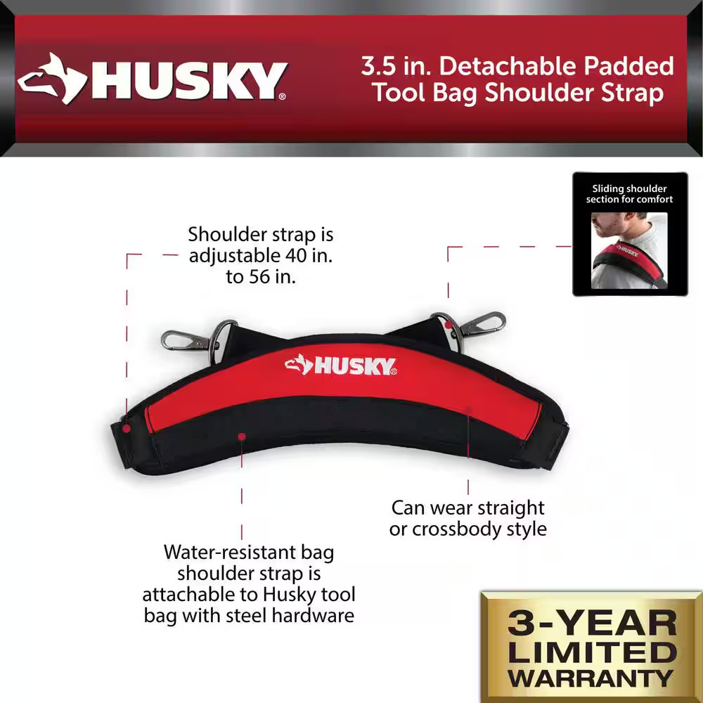 3.5 In. Detachable Padded Tool Bag Shoulder Strap
