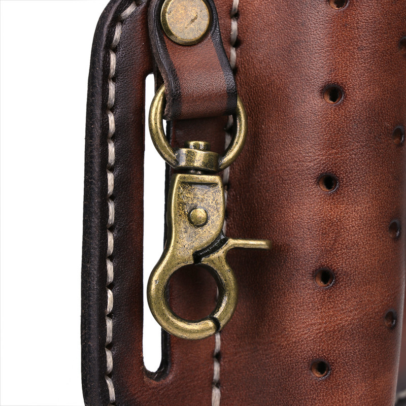 TOURBON Leather 4-in-1 Tool Belt Holster EDC Multitool Flashlight Sheath Utility